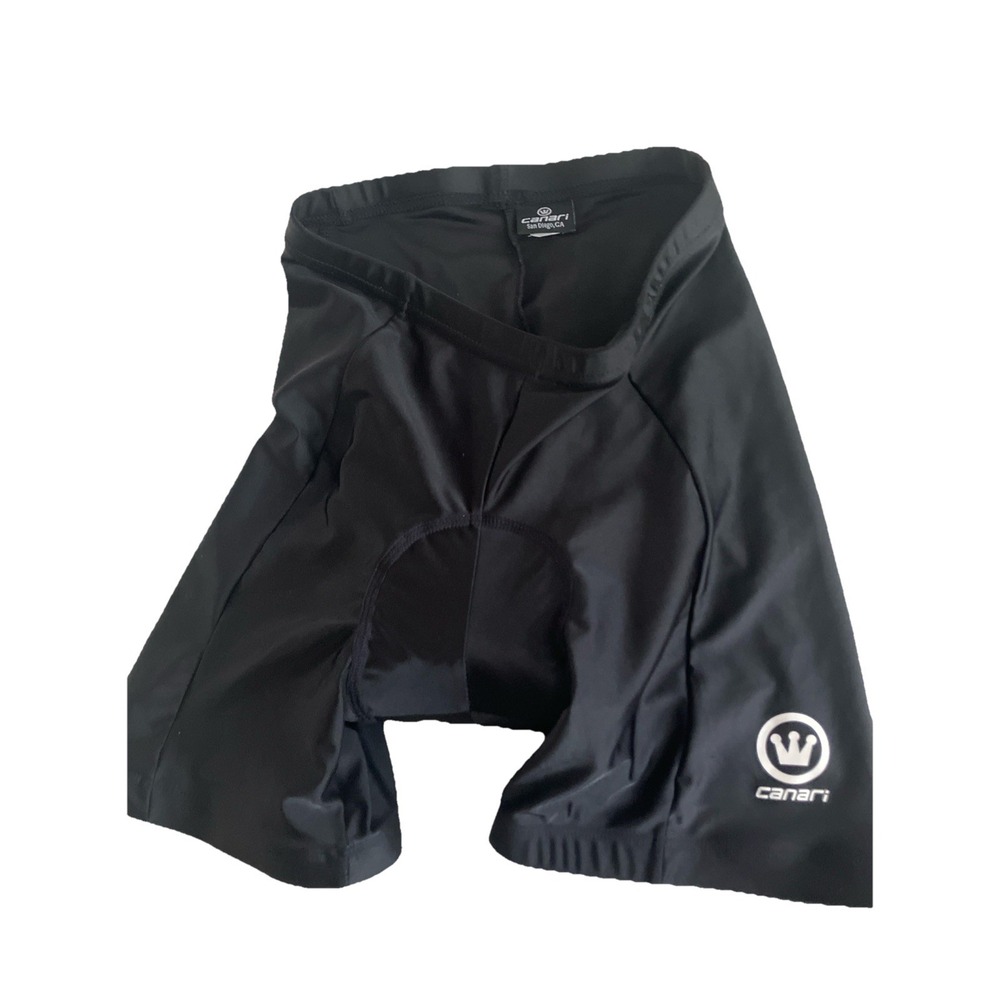 Canari Padded Cycling Shorts Mens XS Black Compression Moisture Wicking Bike